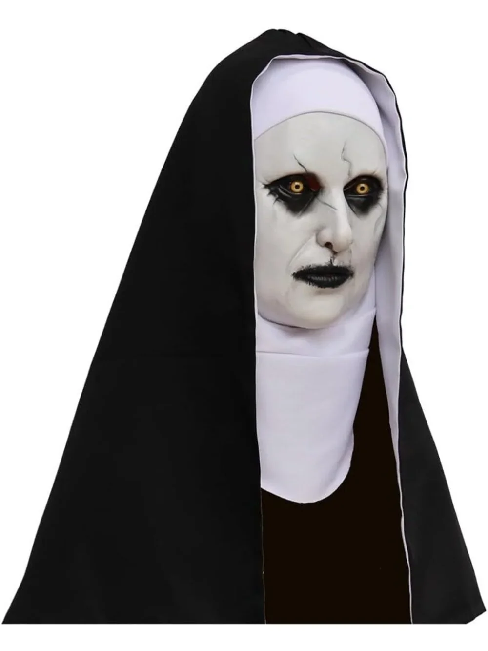 Men's Halloween Nun Latex Full Head Scary Party Cosplay Mask